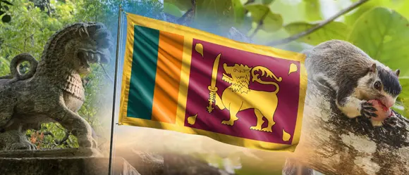 animal on the sri lanka flag